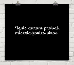 Ignis aurum probat, miseria fortes viros: API MENGUJI EMAS, KESENGSARAAN MENGUJI MANUSIA YANG KUAT