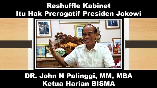 DR John N Palinggi: Reshuffle Kabinet, Itu Hak Prerogatif Presiden Jokowi