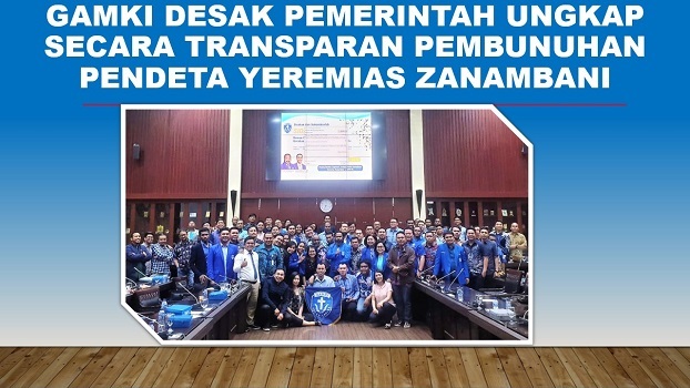 GAMKI Desak Pemerintah Ungkap secara Transparan Pembunuhan Pendeta Yeremias Zanambani